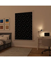 Sun Zero Lights Out Stars Starry Night Portable Travel 100% Blackout Rod Pocket Curtain Panel