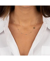 Sapphire Blue Bezel Star Of David Necklace 14K