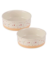 Bone Dry Terrazzo Pet Bowl Set/2