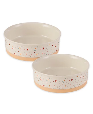 Bone Dry Terrazzo Pet Bowl Set/2