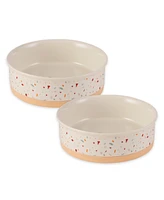 Bone Dry Terrazzo Pet Bowl Set/2
