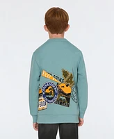 Scotch & Soda Big Boys Graphic Fleece Crew Shirt