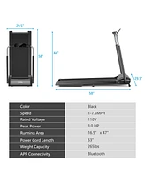 Gymax Folding Treadmill 3.0HP Electric Walking Running Machine w/ Led Touch Screen