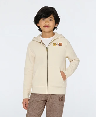 Scotch & Soda Big Boys Graphic Fleece Zip Up Hoodie