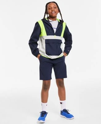 Champion Big Boys Windbreaker Signature T Shirt Woven Shorts