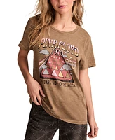 Lucky Brand Women's Pink Floyd Dark Side Of The Moon Cotton T-Shirt