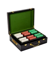 Slickblue 500 Count Suited Poker Chip Set with Hi Gloss Wooden Case