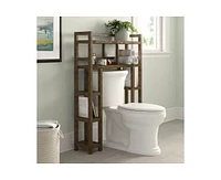 Slickblue Solid Wood Over-the-Toilet Bathroom Storage Unit with Ample Space