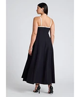 Eloquii Plus Bow Straps Maxi Flare Dress