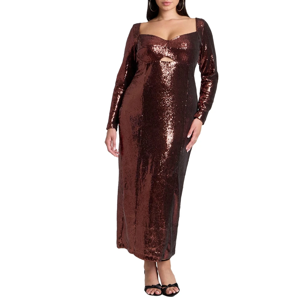 Eloquii Plus Maxi Sequin Dress