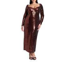 Eloquii Plus Size Maxi Sequin Dress