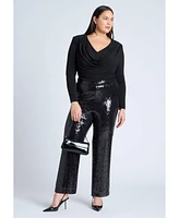 Eloquii Plus Fitted Sequin Pant