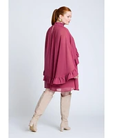 Eloquii Plus Cape Ruffle Mini Dress