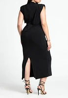 Eloquii Plus Funnel Neck Midi Dress