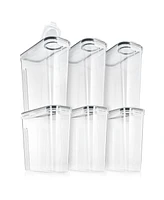 Sorbus 6 Pack (4L/16.9 Cups) Airtight Food Storage Dispensers for Beans, Pasta, Cereals, and More