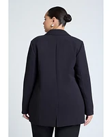 Eloquii Plus Embellished Lapel Oversized Blazer