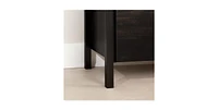 Slickblue Modern Java 2 Drawer Nightstand Cubby Storage Shelf