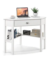 Gouun Corner Wooden Piece Laptop Computer Desk