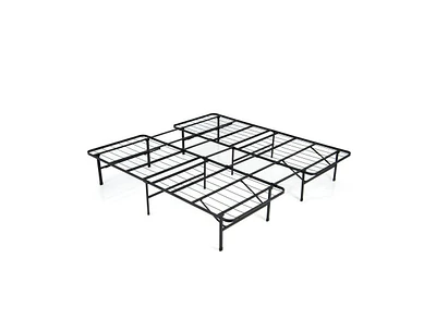 Gouun King Size Folding Steel Platform Bed Frame for Kids and Adults-King Size