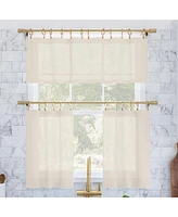 Archaeo Slub Textured Linen Blend Cafe Curtain Pair