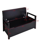 Gouun 34.5 ×15.5 ×19.5 Inch Shoe Storage Bench with Cushion Seat for Entryway