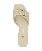 Guess Women's Dista Buckle Kitten Heel Sandals