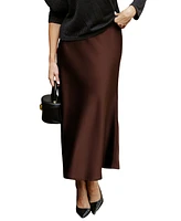 Cupshe Women's Satin Maxi Skirt