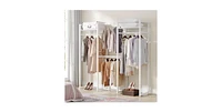 Slickblue Heavy Duty Freestanding Garment Rack with 4 Clothes Hanging Rods