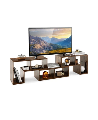 Gouun 3 Pieces Console Tv Stand for TVs up to 65 Inch with Shelves