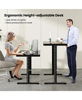 Gouun 48-Inch Height Adjustable Electric Standing Desk with Drawer