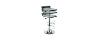 Slickblue Contemporary Faux Leather Abs Air-Lift Swivel Bar Stool