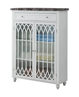 Kings Brand Furniture Newberry Free Standing Bathroom Storage Cabinet, White