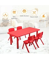 Gouun Kids Plastic Rectangular Learn and Play Table