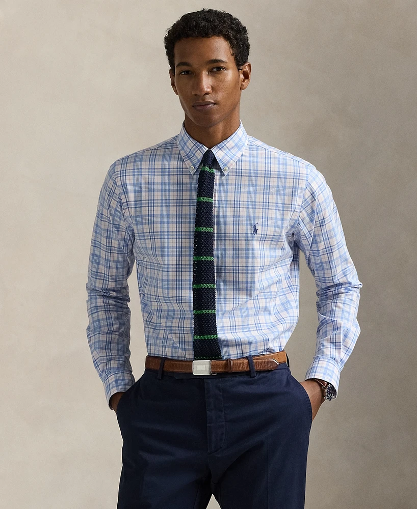 Polo Ralph Lauren Men's Classic-Fit Checked Stretch Poplin Shirt