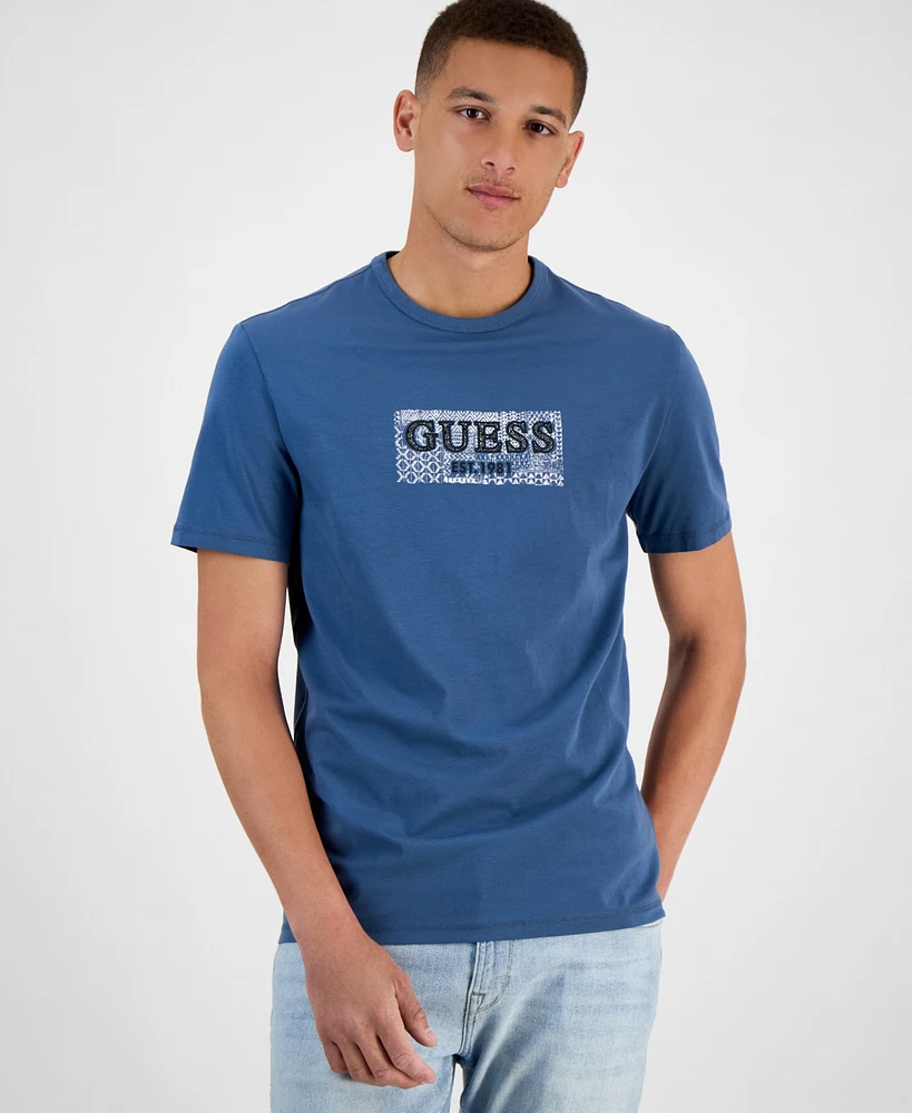 Guess Men's Slim Fit Short Sleeve Crewneck Logo T-Shirt