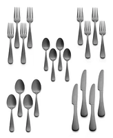 Kitchinox Alton Bay Black Satin 20-Pc. Flatware Set, Service for 4