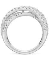 Effy Collection Diamond Crossover Ring (1-1/2 ct. t.w.) in 14k White Gold