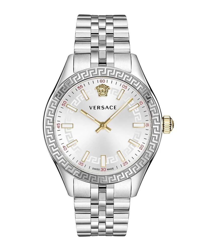 Versace Women's Hellenyium Silver Stainless Steel Bracelet Watch, 36mm