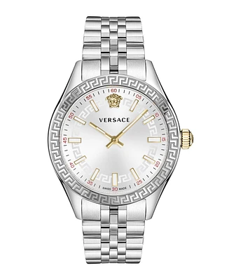 Versace Women's Hellenyium Silver Stainless Steel Bracelet Watch, 36mm