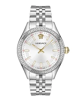 Versace Women's Hellenyium Silver Stainless Steel Bracelet Watch, 36mm