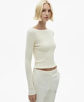 Mango Women's Boat-Neck Knitted Sweater