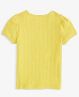 Epic Threads Toddler Girl Pointelle Berry T-Shirt, Exclusively at Macy's