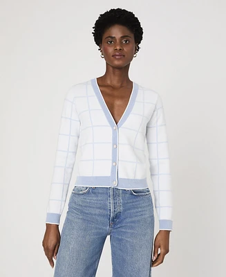 French Connection Women's Check-Print Button-Front Cardigan