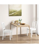 Gouun Wood Dining Chair Set of 2 with Rubber Wood Legs