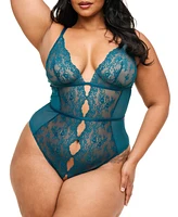 Adore Me Plus Rosie Crotchless Bodysuit Lingerie