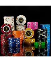 Slickblue Gold Rush Poker Chips 25-Pack - Clay Composite, Premium Quality