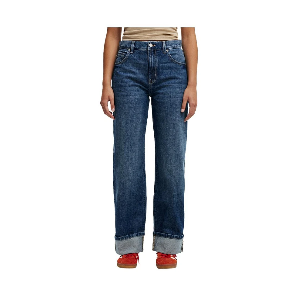 Cotton On Women's Loose Cuff Jean