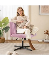 Gouun Criss Cross Legged Chair No Wheels 120° Rocking Adjustable Height