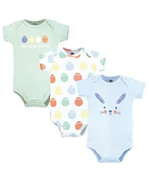 Hudson Baby Boys Unisex Cotton Bodysuits, Egg Hunt, 9-12 Months