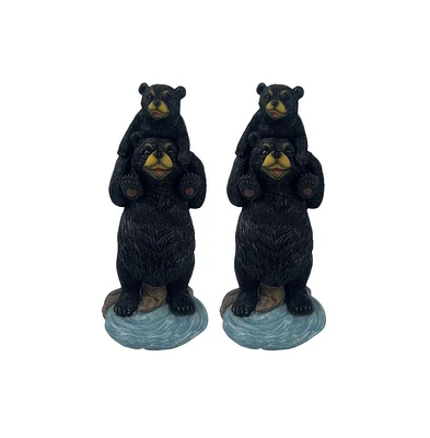 Fc Design "2-pc Gift Set" 7"H Bear with Cub on Shoulder Figurine Statue Ornament Home Room Office Decor and Perfect Gift Ideas for Housewarming, Holid